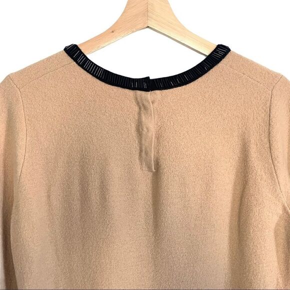 Tory Burch Black Beaded 100% Wool Sweater Tunic - Picture 9 of 10